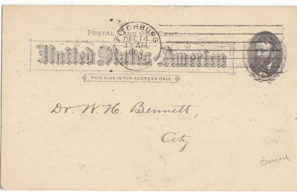 [american (barnard patent) 1893 machine cancel ]