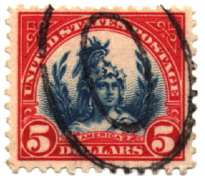 [Five Dollar U. S. Stamp of 1922]