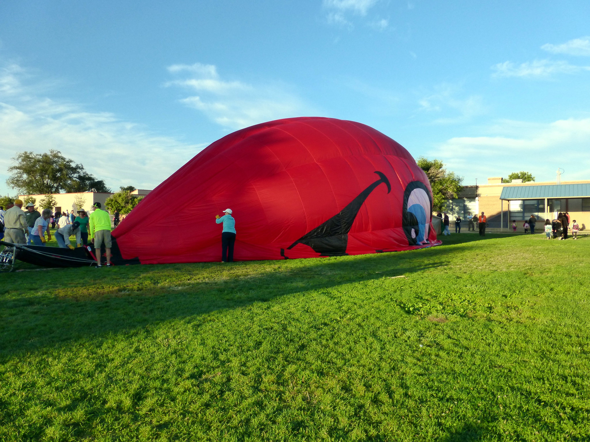 Hot Air Balloon Being Inflated