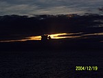 [Sunrise as we approach Puntarenas, Costa Rica]