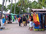 [Native market at the beach; It is the holiday season in Costa Rica]