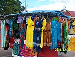 [Colorful locally-made clothing]