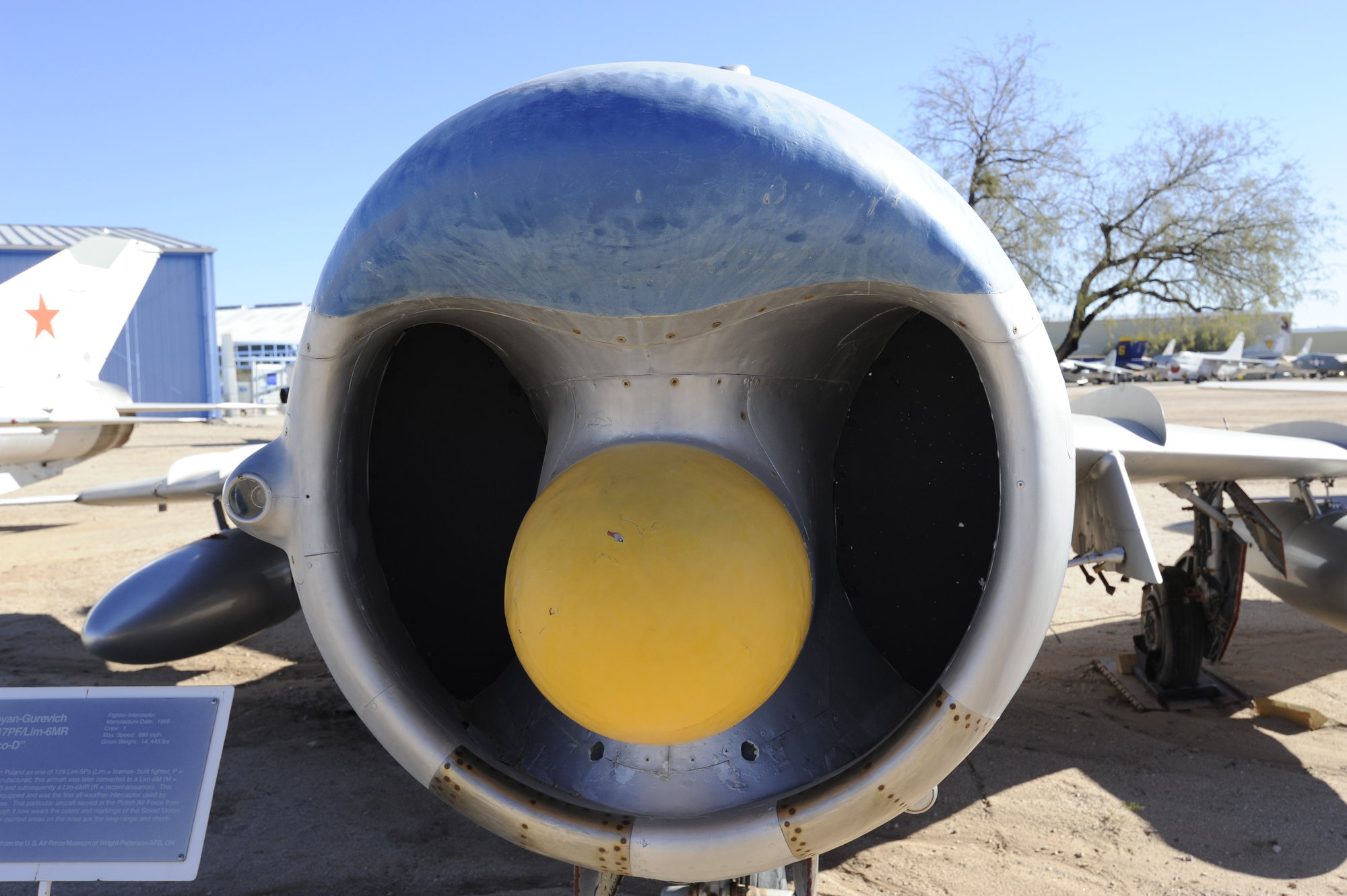MIG 17 intake at Pima Air and Space Museum, Tucson, Airzona