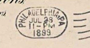 [oval postmark]