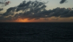 [Sunset at sea as viewed from the Bier Garden.  We saw the Green Flash!]