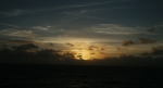 [Sunrise at sea, as seen from our balcony]
