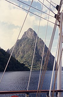 [Grand Piton on St. Lucia, an imposing rock]