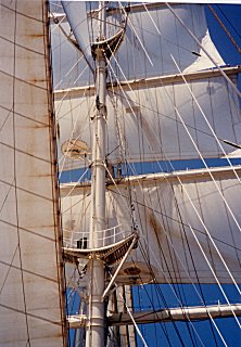 [Another view of the sails full of wind]