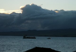 [Sunrise October 7, 2003 (with tug and barge)]