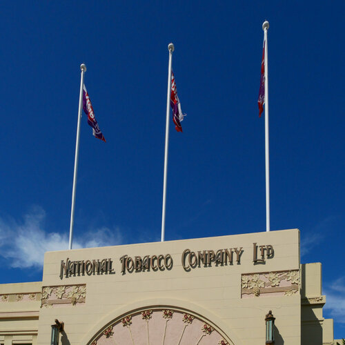 [Facade of National Tobacco, an Art Deco Icon]