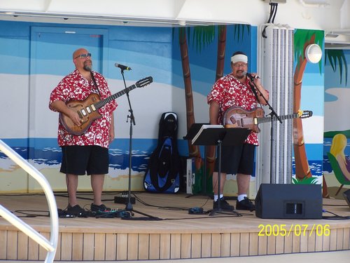 Hawaiian Musicians at the Pool