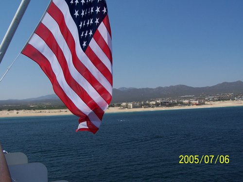 Old Glory Showing at Cabo