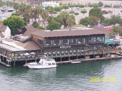 Famous Restaurant Along Channel: 'Ports of Call'