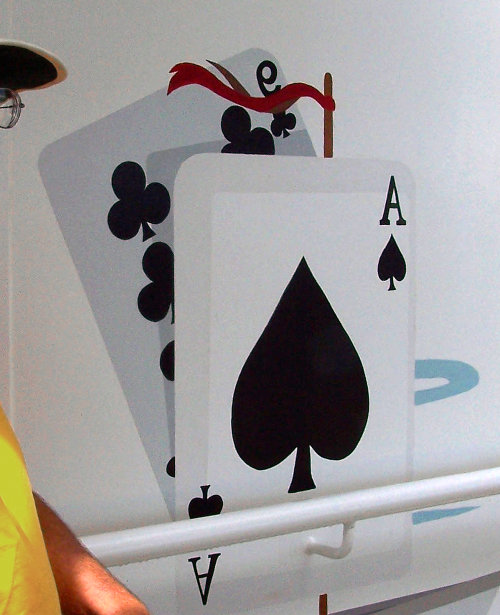 Playing Cards Painted in Mirror Image