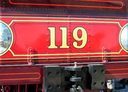 [Tender with Number of Union Pacific #119 Steam Locomotive ]