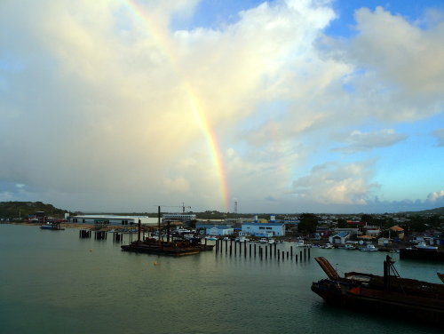 [Morning Rainbow Over Antigua]