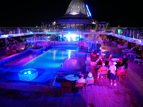 [Night on the Pool Deck of the Riviera (a sailaway party)]